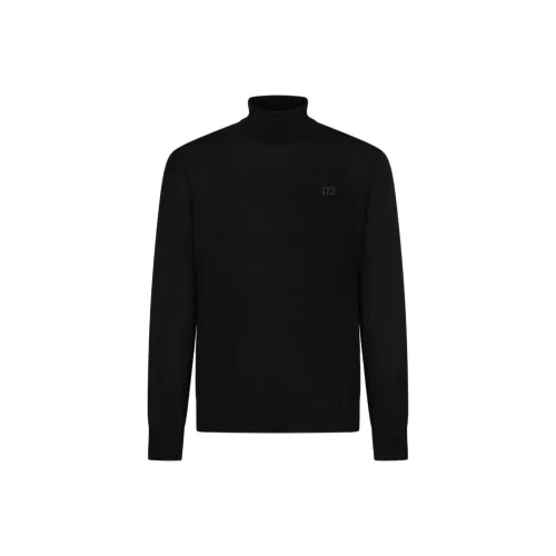 DSQUARED 2 KNIT Водолазка Трикотаж Мужской Черный