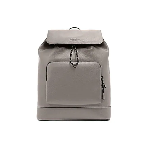 COACH Тернер Рюкзак из галечной кожи стандартный женский серый