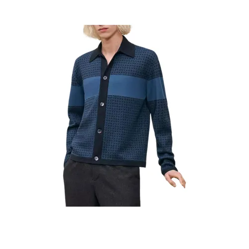 HERMES Синие Мужские Свитера