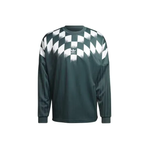 Adidas REKIVE GRAPHIC Длинный рукав Джерси Трикотаж Мужской Минеральный зеленый