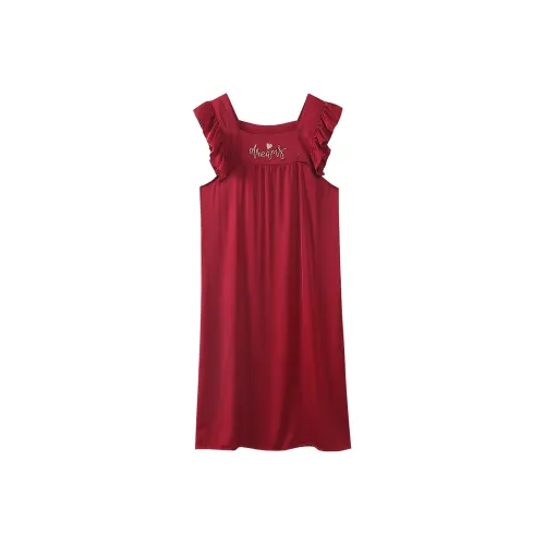 XUANZHITING Ночная сорочка Женская Красная