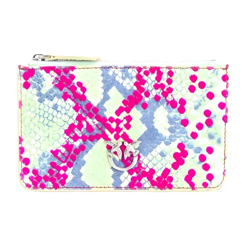 PINKO Python Узор Кожа Клатч Женские Фуксия Зеленый Синий