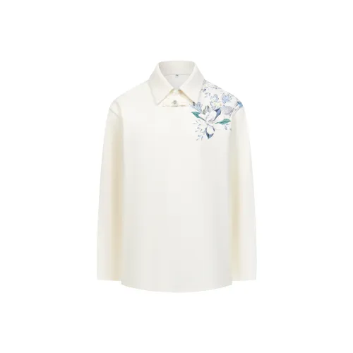 CNEW Нефритовый BUTTONS Длинный рукав Polo Унисекс