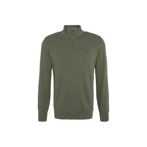 BARBOUR Полузастежка JUMPER Свитер Мужской Оливково-зеленый