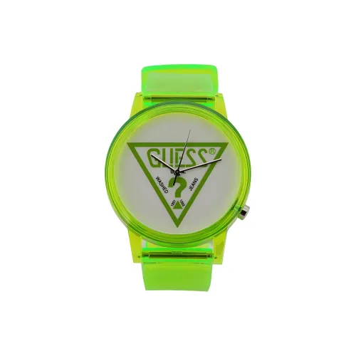 GUESS Women's Watch Кварцевый механизм Резиновый ремешок 42 мм Белый циферблат