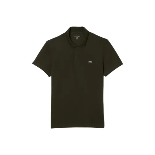 LACOSTE Поло Мужское Темно-хаки Зеленый