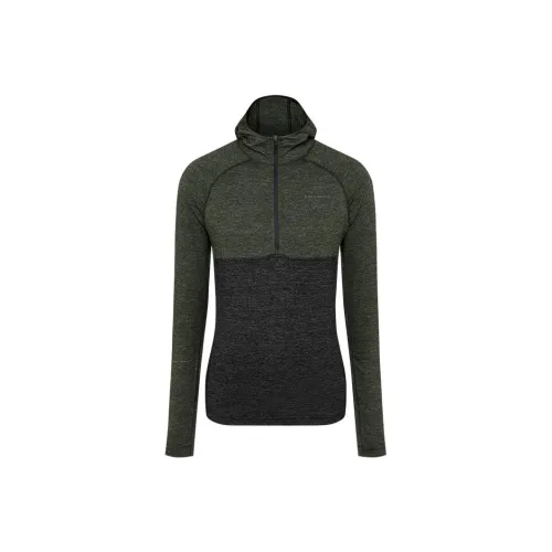 Черный бриллиант M'S Solution 150 Шерсть Полузастежка HOODY Свитер Мужской Черный Кипарис Древесный цвет