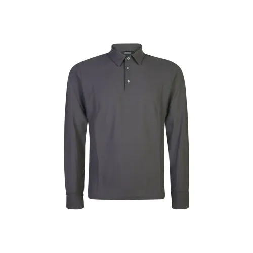 Zanone SS24 Polo Мужское Темно-Серое