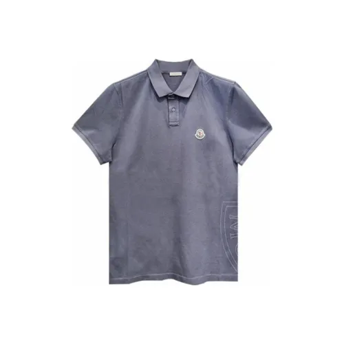 MONCLER Мужская поло синего цвета