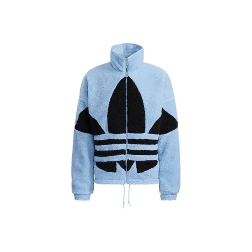 Adidas Originals Шерпа Куртка Унисекс Небесно-Синий
