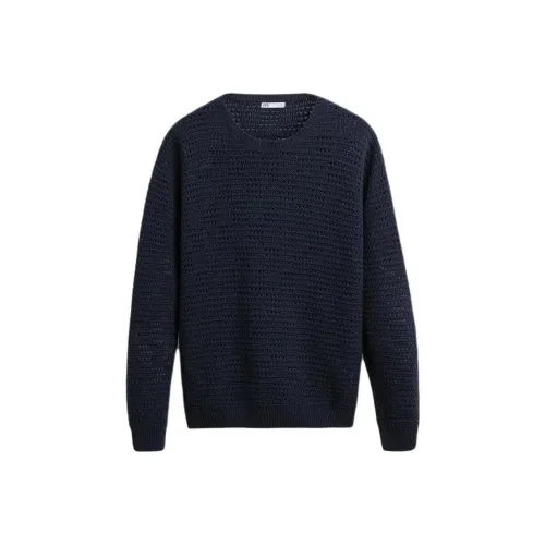 ZARA Морской синий Мужской Трикотаж