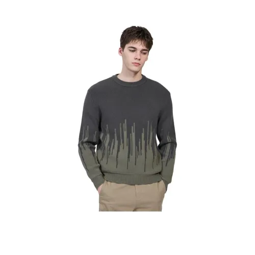 FAIRWHALE Свитер Мужской Серый Зеленый