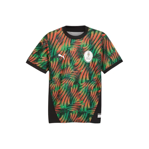 PUMA T-Shirt Мужской Черный Оранжевый