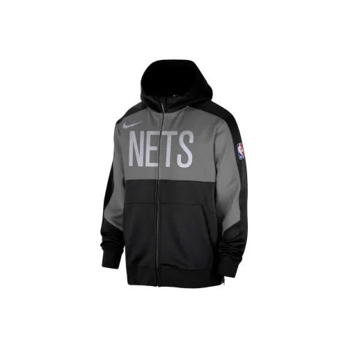 NBA Brook Lin Basketball Team Nike SHOWTIME Thermafle Толстовка Мужская Черная Серая