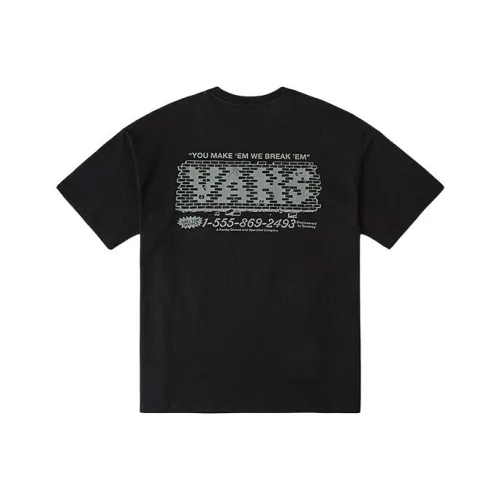 VANS Стандартная футболка унисекс черного цвета
