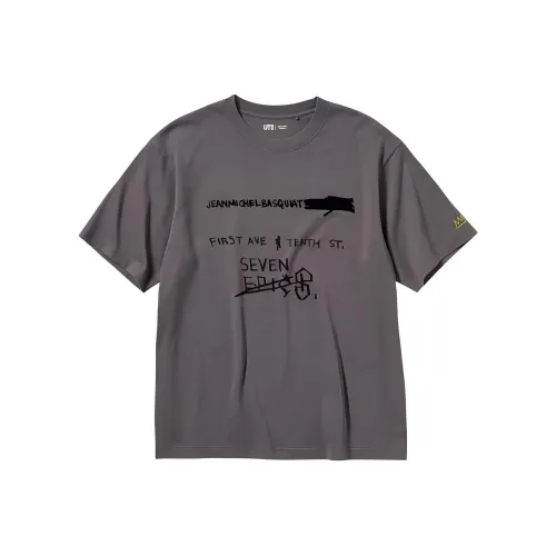 UNIQLO Basquiat collaboration Серый Унисекс Футболка