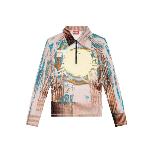 DIESEL FW24 Поло Мужское Светло-Коричневое