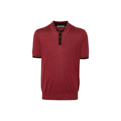 Corneliani Поло Мужское Бордового цвета