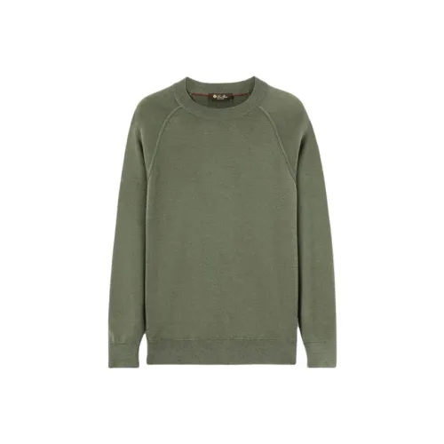 Loro Piana Оливково-зеленые Мужские Свитера