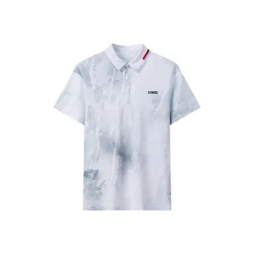 KSWISS Поло Мужское Серый Белый