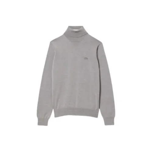 Свитеры для мужчин серого цвета с коллаборацией LACOSTE