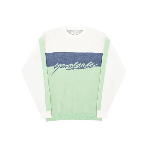 YARDSALE SS24 Шенилл Script KNIT Трикотаж Унисекс Зеленый синий