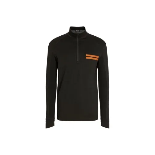 Ermenegildo Zegna Черные Мужские Свитера