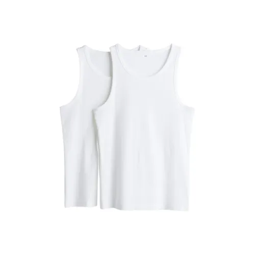 H&M 2 пачки белых + белых мужских майок