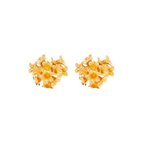 Серьги Oscar De La Renta Brass Stud Женские Золотые