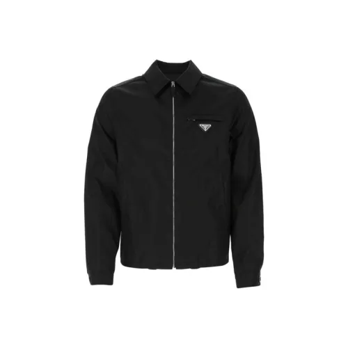 PRADA Мужские черные куртки
