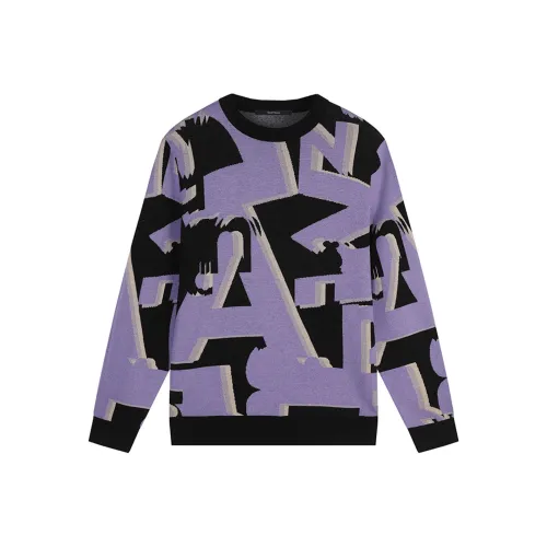 DAVID NAMAN FW23 Свитер Мужской Фиолетовый