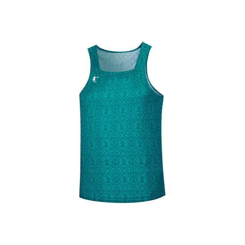 QIAODAN Топ без рукавов Унисекс Озерный зеленый С принтом