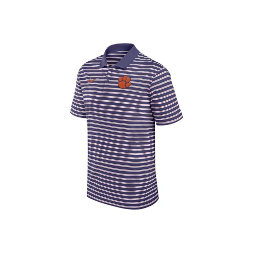 nike ClemsonDri Форма Clemson Tigers Primetime Victory Полосатый COLLEGE Поло Мужской Фиолетовый