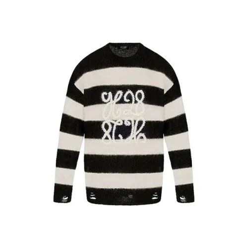 YLDP Свитер Унисекс Черный Белый