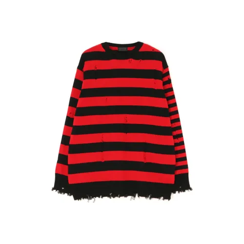 Yohji Yamamoto Черный Красный Унисекс Свитера