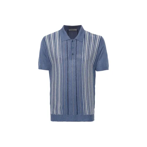 Corneliani Поло Мужское Небесно-Синий