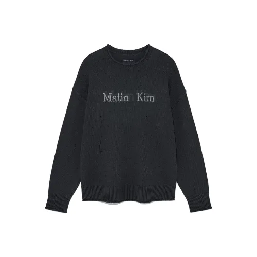 MATIN KIM SS25 Свитер Мужской Угольный Серый