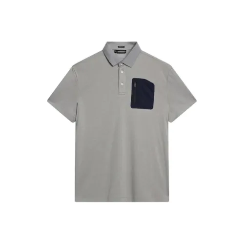 J.Lindeberg Gray Men's Polo  
J.Lindeberg Серый Мужской Поло