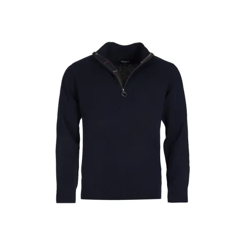 BARBOUR Holden Полузастежка Свитер Мужской Морской Синий