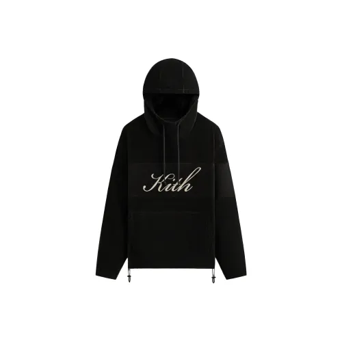KITH FW24 Washed Corduroy Caden Sweatshirt Men's Black