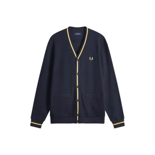 FRED PERRY Морской синий Мужской Трикотаж
