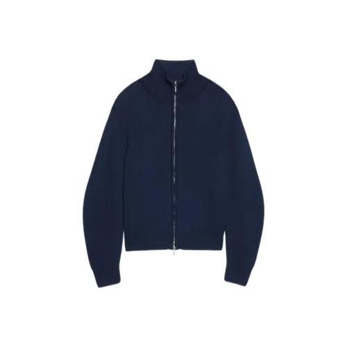 Кардиган Jacquemus с молнией трикотаж мужской темно-морской синий