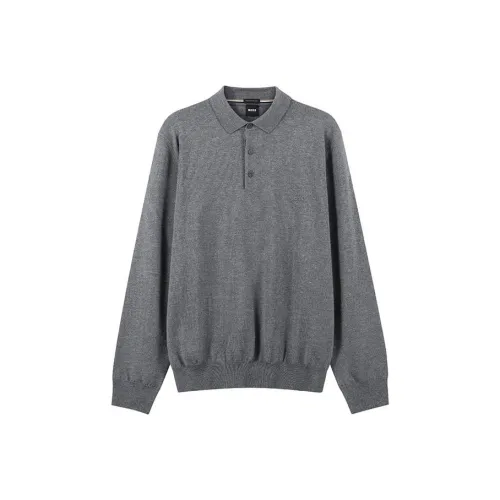 Hugo Boss SS24 Black Collection Поло Мужское Серое