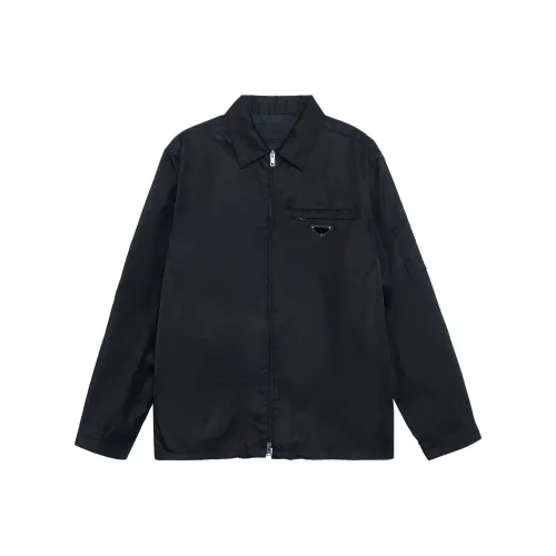 PRADA Мужские черные куртки