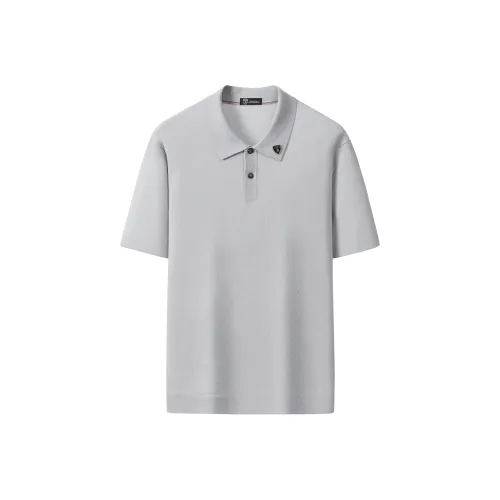 AUTOMOBILI LAMBORGHINI Свитер Мужской Серый Бежевый