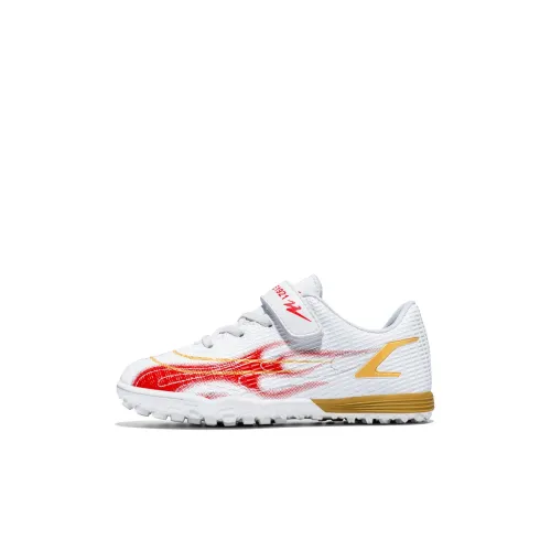 Binary Slip-Resistant Амортизация Устойчивый к износу Легкий Амортизация Поддержка Низкий Топ Футбольные бутсы Белый Детский