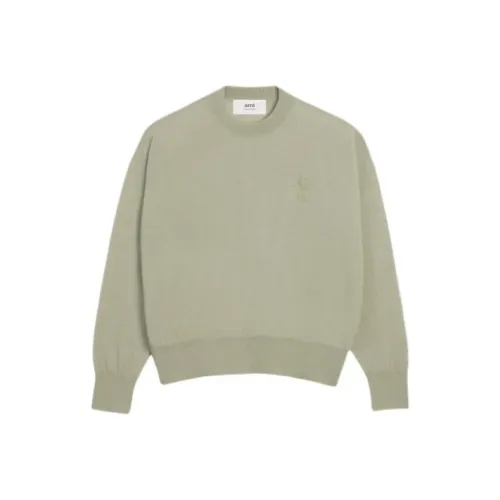 AMIPARIS SS24 Свитер Унисекс Песочный Зеленый