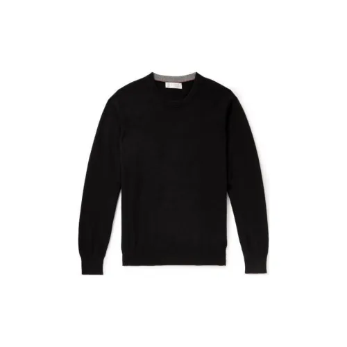 BRUNELLO CUCINELLI Черные Мужские Свитера