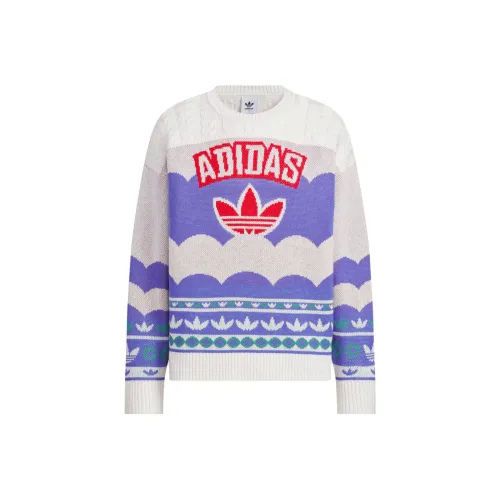 Adidas Originals FW24 Свитер Унисекс Фиолетовый Белый