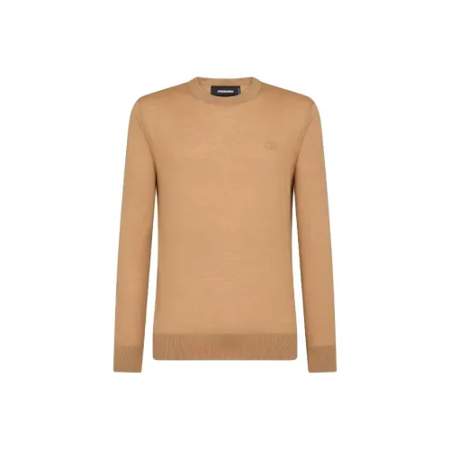 DSQUARED 2 D2 KNIT Crewneck Пуловер Трикотаж Мужской Желтый